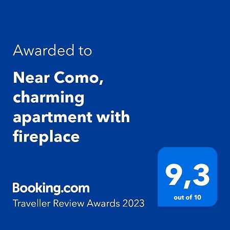 Near Como, Charming Apartment With Fireplace Grandate Ngoại thất bức ảnh